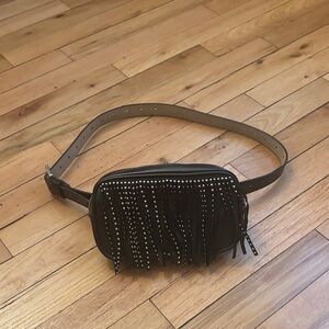 Black Fringe Women Bag